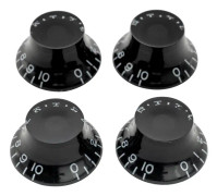 Pro Imperial Inch Size Bell Top Hat Knobs Kompatibel med USA Made Les Paul Style Elektrisk Gitarr, Svart (Set om 4)