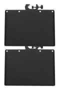 2-pack ljud live sändning mikrofon Abs stativ stativ bricka mikrofon klämma stativ (24X17.5X2CM, svart)