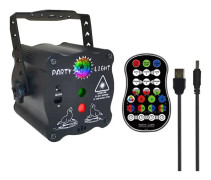 USB Laser Light Scen Fest Ljus Ljudkontroll Projektor Fjärrkontroll Julklapp Karaoke Ktv（USB plugin）