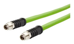 METZ CONNECT 142M6X11050, 5 m, M12, M12, Honkoppling, Grön, Koppar