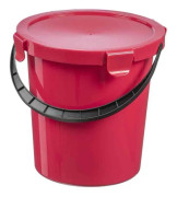 Plast Team hink med lock hallonröd 5 l (PT60780807)