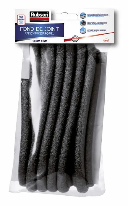 Rubson Joint Base 10 mm x 5 meter för expansionsfogar och anslutningar, skum för fogar - svart färg