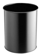 Papperskorg Durable Metall rund svart 15 lit