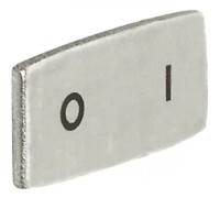 legrand osmoz aluminiumetikett med text i / 0 / ii - liten modell