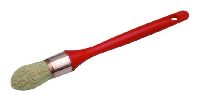 ROULOR glycerolackborste - Borstfibrer - Polypropenhandtag - Diameter 18 mm - Bredd 44 mm - Röd