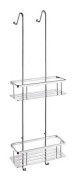 SMEDBO DK3041 Dubbel tvåldiskkorg Sideline 765 mm krom, Mässing, Silver, 25 x 10,3 x 76,5 cm