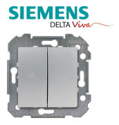 Silver rulljalusibrytare Siemens DELTA VIVA