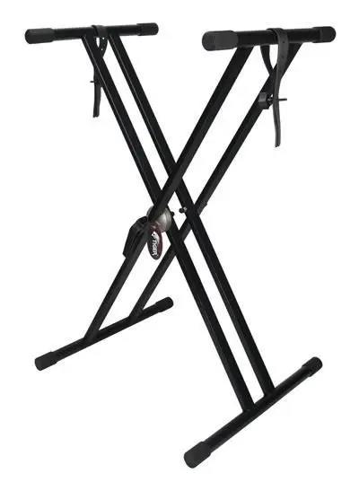 Tiger Double Braced X Frame Keyboard Stand and Securing Straps