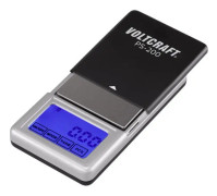 VOLTCRAFT PS-200 Fickvåg VC-8912595 Vägningsområde 200 g Läsbarhet 0.01 g batteri Svart, Silver