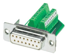 Phoenix Contact VS-15-BU-DSUB/15-MPT-0.5 15 Way Panel Mount D-sub Connector Socket