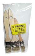 Platt borste - set om 3