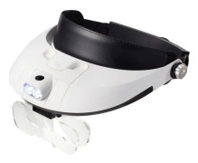TOOLCRAFT TO-5137806 Huvudlupp med LED-belysning Förstoringsfaktor: 1.0 x, 1.5 x, 2.0 x, 2.5 x, 3.5 x Linsstorlek: (L x