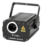 Laserljusprojektor, Android-appstyrning, DMX DJ-diskobelysning, F2750A SVART, EU-kontakt