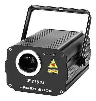 Laserljusprojektor, Android-appstyrning, DMX DJ-diskobelysning, F2750A SVART, EU-kontakt