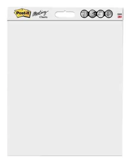 Set med 3 block 30 ark Meeting-Charts 63,5 x 76,2 cm Vit