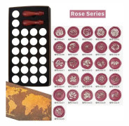 Vaxsäteskit, Retro Kartdesign, DIY Scrapbooking Verktyg, 26-delars tätningssats NO10