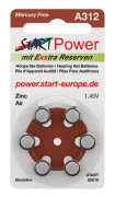 60 START hörapparatbatterier typ A312 PR41 1,45V 160mAh High Performance Extra High Power