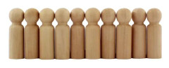 Stora bonde trätecken 7 cm 10 stycken {färg}