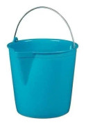 ALUMINIUM OCH PLAST Hink med pip ø29cm 13L blå grön linje