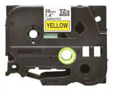 Märkband TZe661 36mm sva/gul