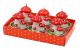 Dekohelden24 - W-10010477 - Set med 6 Lucky Mushroom-ljus - Mått: 3 x 4 x 3 cm - 3 cm
