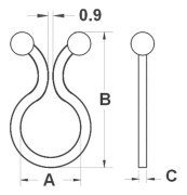 Omega clip Sträcka Ø: 16,20 mm (max) TRU COMPONENTS TC-TT18-20203 1593082 natur 20 st | GJUTNING - CHUNKING -