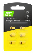 Blisterförpackning - 6 st Hörapparatbatterier Green Cell Typ P10 PR70 ZL4 Zink Zink-Luft