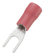 TRU COMPONENTS 745224 Gaffelkabelsko 0.50 mm² 1.50 mm² Hål-Ø=3.2 mm Delisolerad Röd 100 st