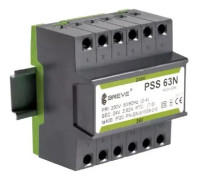 Enfas transformator PSS 63N 230/24V IP30 på TH-35 DIN-skena i modulhus