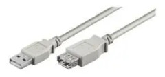 Goobay 68717, 5 m, USB A, USB A, USB 2.0, Hane/Hona, Grå