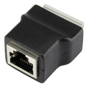 TRU COMPONENTS LT-RJSTA RJ45-kontakt med stickpropp 1243970 Kontakt, infälld vertikal Svart 1 st