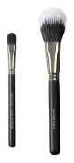 VEGAN LOVE BKF73 - EYE LINER - Svarta faux borstar för ögonen Large Concealer och ansikte