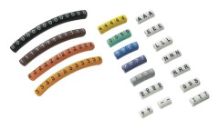 Markeringsklämma Märkning 0 - 9, A, E, L, N, R, S, T, -, + TRU COMPONENTS ECMKP-2 1570655 Utbud av extern Ø 2 till 5 mm 1