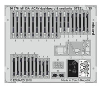 EDUARD PHOTOETCH EDP36378 M113A ACAV DASHBOARD & amp; BÄLTEN EDUARD ACC