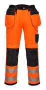 Portwest Herr Hi-Vis Regular Rail Byxa 32R Orange/Svart
