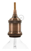 Creative kablar belysning reservdel - KBL27ALRA - Vintage Aluminium E27 uttagssats - Koppar