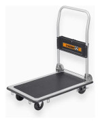 Meister Werkzeuge 8985530 Plattformsvagn hoppfällbar, med förvaringsfack Stål Last (max.): 150 kg