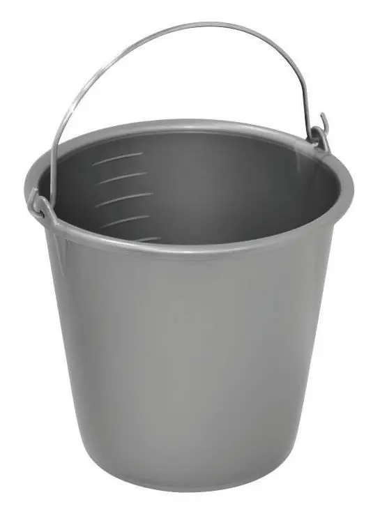 Hushållshink med metallhandtag - 12 L - grå