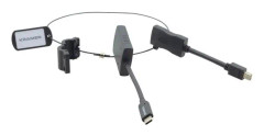 ProXtend Videokabel-adapter HDMI Typ A (Standard) Mini DisplayPort + USB Typ-C Svart - Grau () - PX-AR21