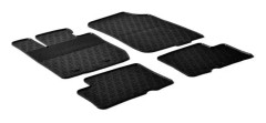 Gledring Set gummimattor kompatibla med Dacia Duster 2010-2015 (G-profil 4-delad + monteringsklämmor)