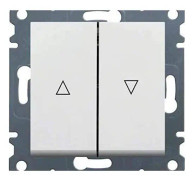Pulsador Persiana, Lumina, Blanco Polar Hager Lumina2