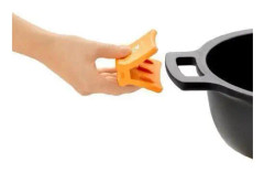 BRA Efficient - Set med 2 silikonhandtag för effektiv matlagningsutrustning 20cm i diameter Orange - A284001