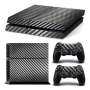 Kolfiber liknande PS4 Skin, Svart