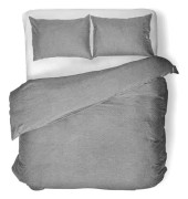Gul - 2-personer (200x200/220 cm + 2 örngott) - 2 stycken (60x70 cm) - Grå
