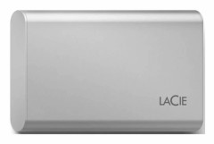 LaCie Portable SSD STKS2000400 - SSD - 2 TB - extern (bärbar) - USB (USB-C stikforbindelse) - månesølv - med Seagate Rescue Data Recovery