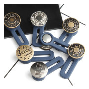 15 PCS 17mm Nail-Free Detachable Button Jeans Retractable Button Universal Extension Button(Style 1)