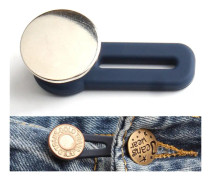 15 PCS 17mm Nail-Free Detachable Button Jeans Retractable Button Universal Extension Button(Style 3)