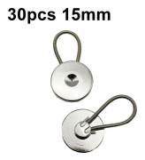 30pcs Jeans Spring Expansion Waist Button Removable Metal Pants Waist Adjustment Button Collar Decoration Button 15mm Light Surface