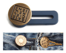 15 PCS 17mm Nail-Free Detachable Button Jeans Retractable Button Universal Extension Button(Style 15)