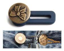 15 PCS 17mm Nail-Free Detachable Button Jeans Retractable Button Universal Extension Button(Style 14)